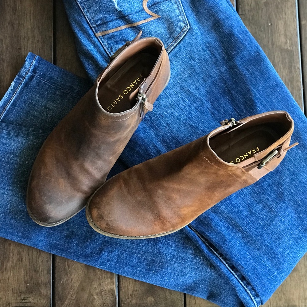 Leather Franco Sarto booties